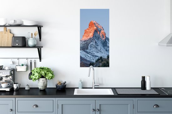 Poster Le Cervin en Suisse au lever du soleil - 40x80 cm