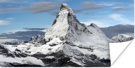 Affiche Nuages sur le Cervin en Suisse - 120x60 cm