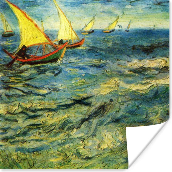 Poster Vissersboten op zee - Vincent van Gogh