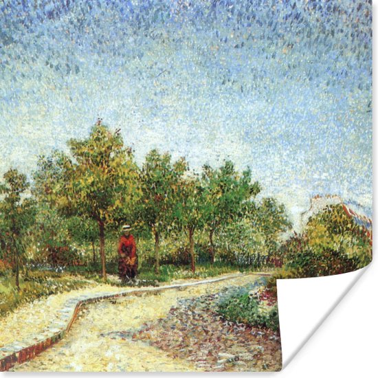Poster Laan in het park Voyer d'Argenson in Asnières - Vincent van Gogh - 100x100 cm XXL