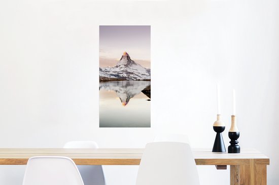 Affiche Vue de Stellisee sur le Cervin en Suisse - 40x80 cm