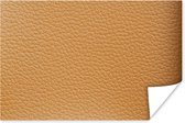 Poster Leer - Structuur - Lederlook - Oranje - 30x20 cm - Kerstversiering - Kerstdecoratie voor binnen - Kerstmis