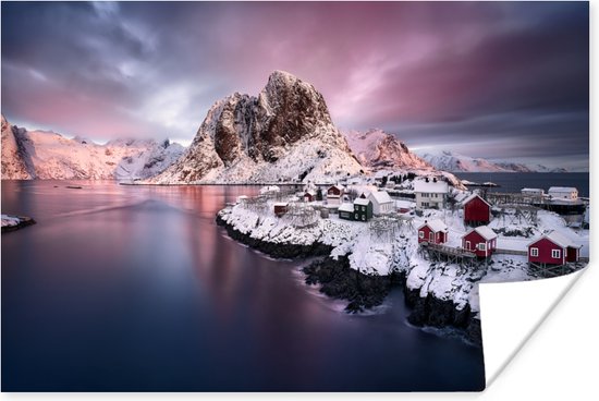 Poster Lofoten Noorwegen fotoprint - 180x120 cm XXL