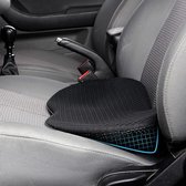 Professionele Autostoelkussen, Luxe ergonomisch zitkussen voor auto, traag schuim autostoelkussen, orthopedisch zitkussen voor autostoel, Road Trip Essentials voor chauffeurs (zwart)