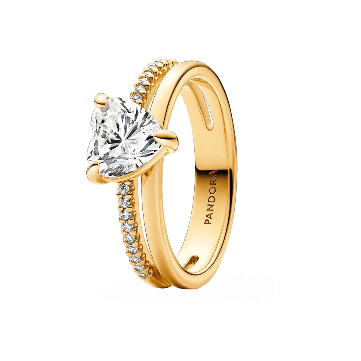 Pandora Timeless Dames Ring Gouden plating;Metaal - Goudkleurig - 17.75 mm / maat 56