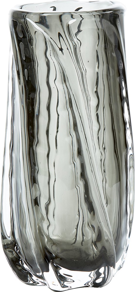 BePureHome Paragon Vaas - Glas - Antraciet - 27x12x12