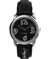 Timex Keith Haring X Easy Reader TW2W25400 Horloge - Leer - Zwart - Ø 38 mm