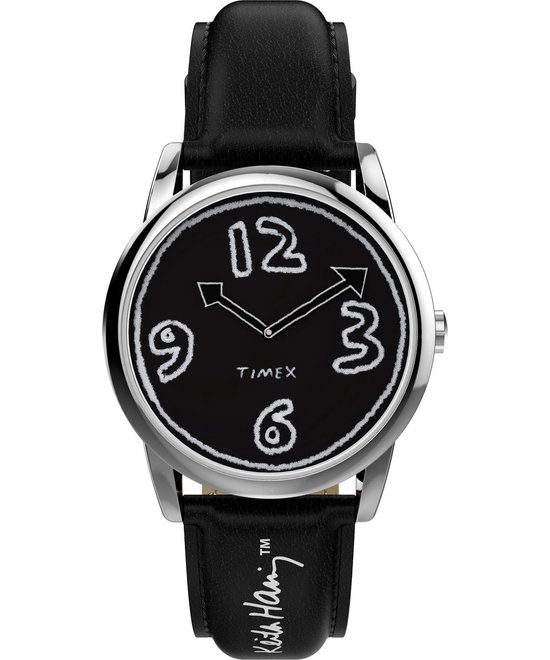 Montre Timex Easy Reader x Keith Haring TW2W25400 - Cuir - Zwart - Ø 38 mm