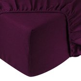 Hoeslaken flanelle - 100% coton - 180x200 - violet