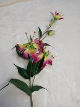 Gloriosa zijdenbloemen | Kunstbloemen | Decoratieve tak | Kunstplanten voor binnen | 60 cm | Cadeau voor vrouw