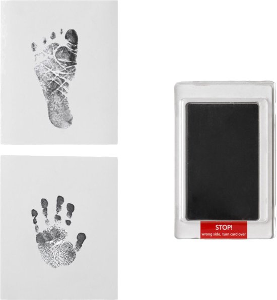 Happy Hands - Inkless Pads - Hand/voet afdruk ZONDER inkt aan te raken - Geen rommel - 3 prints - inclusief 3 kaarten — afbeelding 2