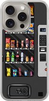 Casimoda® hoesje - Geschikt voor iPhone 15 Pro Max - Snoepautomaat - 2-in-1 case - Schokbestendig - Snoep - Verhoogde randen - Multi, Transparant