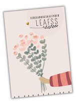 Leafss Verjaardagskalender II - bloemen en planten illustraties - Wandkalender A4 - Niet jaargebonden