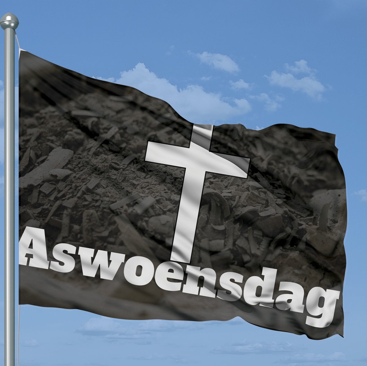 Aswoensdag Vlag - 120x80cm