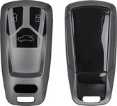 kwmobile autosleutel hoesje geschikt voor Audi 3-knops Smartkey autosleutel (alleen Keyless Go) - autosleutel behuizing in mat zwart / zwart