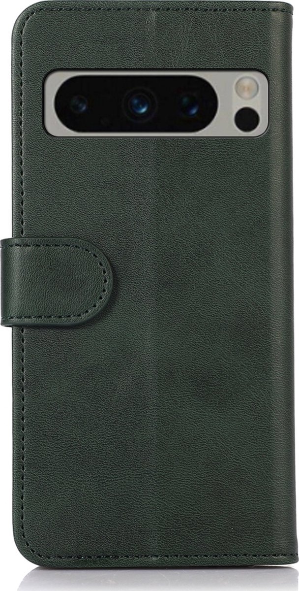 Mobigear Telefoonhoesje geschikt voor Google Pixel 8 Pro Hoesje | Mobigear Wallet Bookcase Portemonnee | Pasjeshouder voor 3 Pasjes | Telefoonhoesje voor Pinpas / OV Kaart / Rijbewijs - Groen