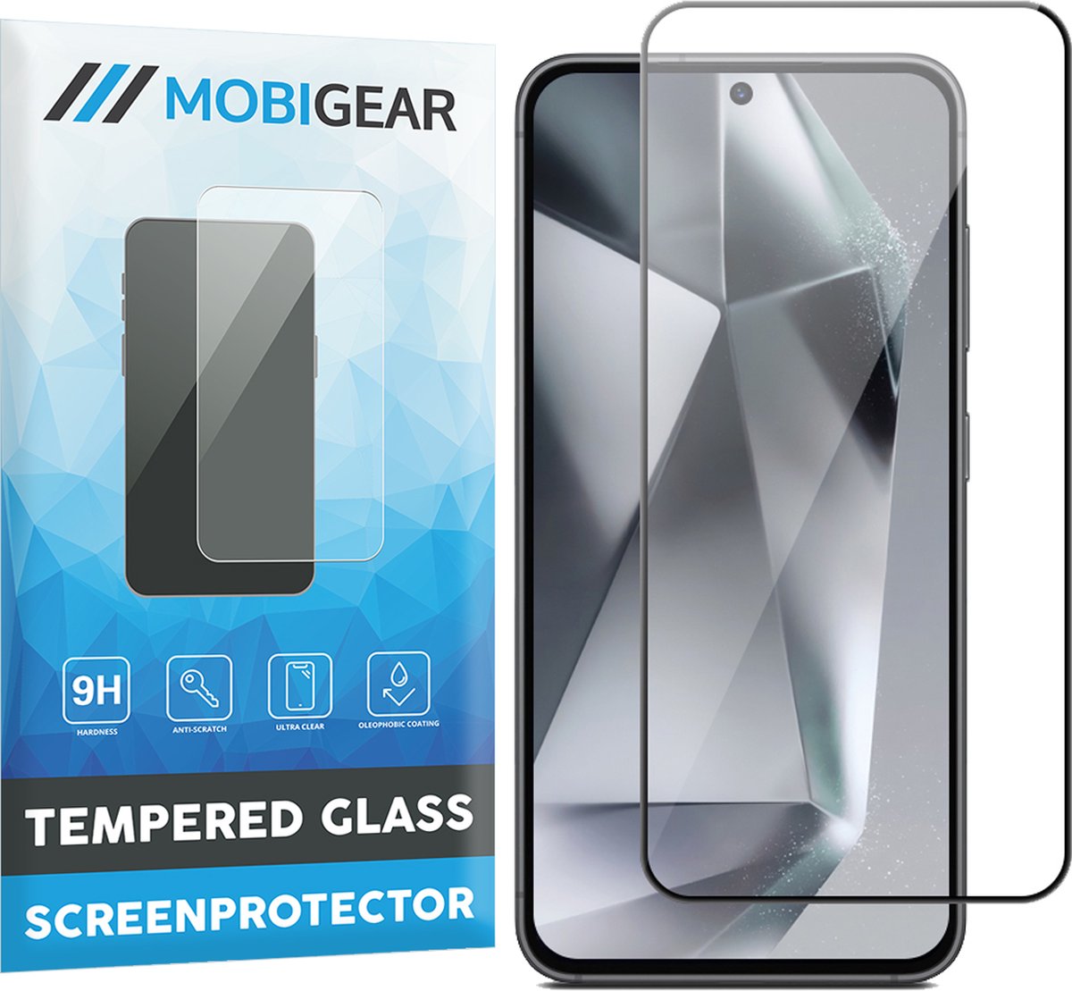 Mobigear Screenprotector geschikt voor Samsung Galaxy S24 Glazen | Mobigear Premium Screenprotector - Case Friendly