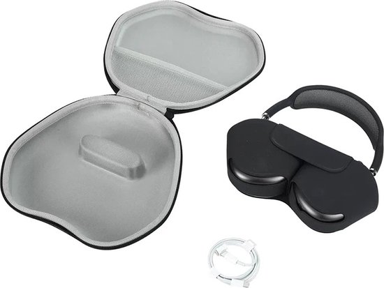 Primero - Koptelefoon hoes - Headphone hoes - Earpods Max - Headphone max case - cover - donkergrijs - hardcase - accessoires