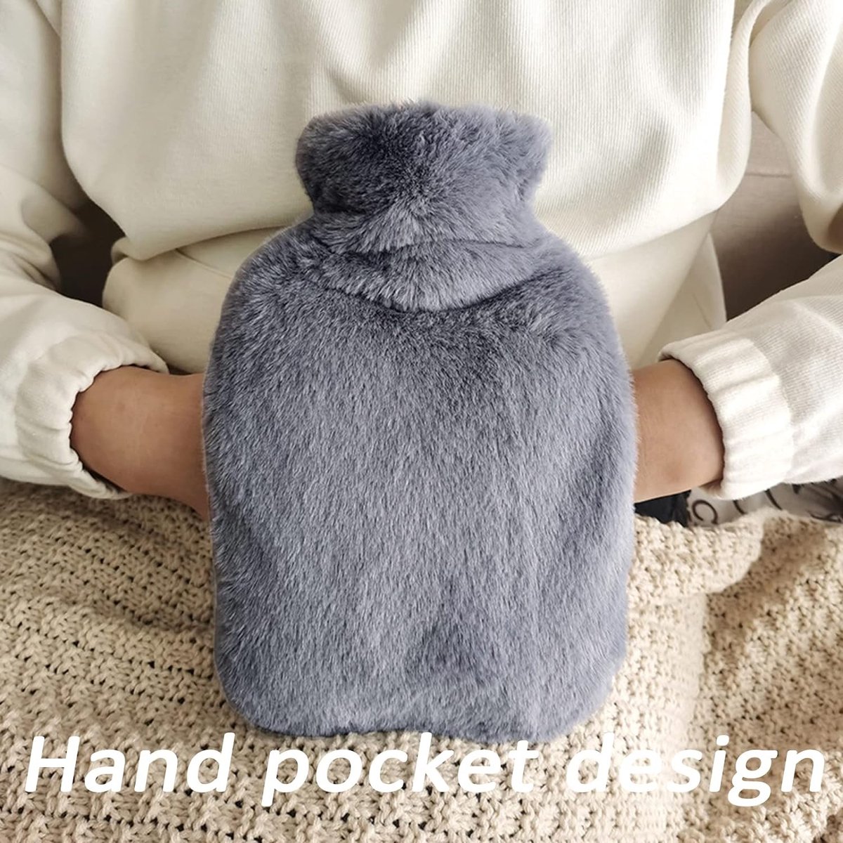 Goedkoopste warmwaterzak voor pijnverlichting, krampen, rug, hand, taille, bedwarmers, cadeau voor vrouwen, senioren en kinderen 2 liter