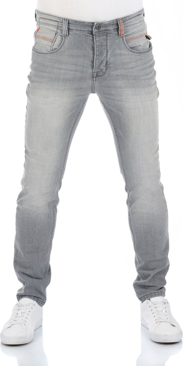 riverso Heren Jeans Broeken RIVCaspar slim Fit Grijs Volwassenen Denim Jeansbroek