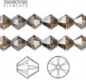 Swarovski Elements, Xilion Bicone (5328), 8mm, crystal bronze shade, 24 stuks