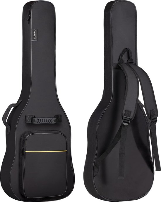 LHtechnology Gitaartas 40 41 inch akoestische gitaar gigbag rugzak met dikke vulling akoestische zachte gitaar cover verstelbare schouderbanden zachte case tas voor akoestische gitaar, Zwart, 41 inch