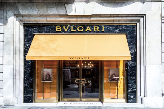 Glasschilderij 120x8x0.4 Bvlgari store