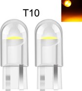 TLVX T10 W5W LED Auto lampen Oranje – Canbus – Steeklamp – Interieur verlichting – Oranje / Gele kleur – Lange levensduur –12V – Stadslicht – Interieurlicht – Parkeer lampen – Stadsverlichting LED (2 stuks)