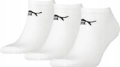 Puma - Unisex - Maat 43 - 46 cm - Korte Sokken voor Heren/Dames - Sport - Sneaker - ( 3 - pack ) Witte