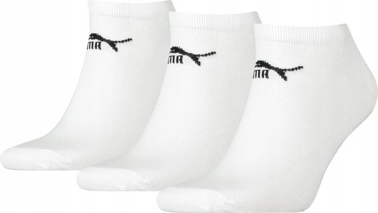 Puma - Unisexe - Chaussettes courtes pour homme/femme - Sport - Sneaker - (3-pack) Witte - Taille 43 - 46 cm