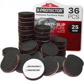 Antislip Meubelpads X-PROTECTOR - Premium 36 stuks 25 mm - Stoelpootbeschermers - Rubber Vloerbeschermers - Stoel Rubber En Antislip Pads - Ideale Vloerbeschermers Om Meubels Op Hun Plaats Te Houden