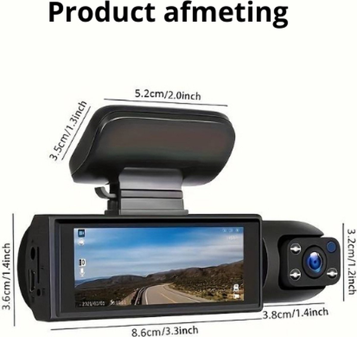 1080P Dubbele Camera Dashcam Voor Auto's Voor En Binnen - Temu