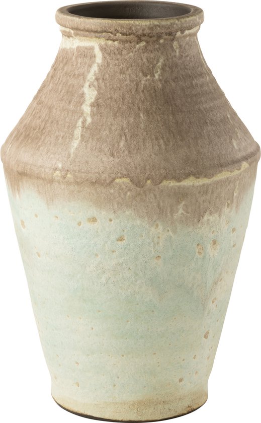 J-Line vase Nice - céramique - aqua/gris - large