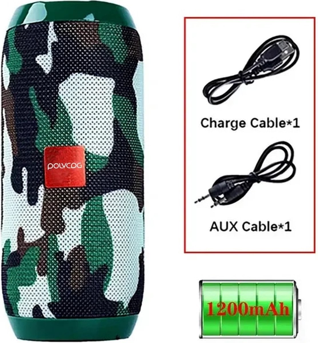 Camouflage Bluetooth Speaker Draadloos - Draagbare Muziek Box - Waterbestendig IPX5 - Surround Sound