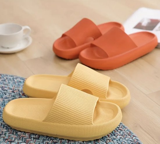 Slippers - chaussons souples - taille 40/41 - chill - chaussons de bain - orange -