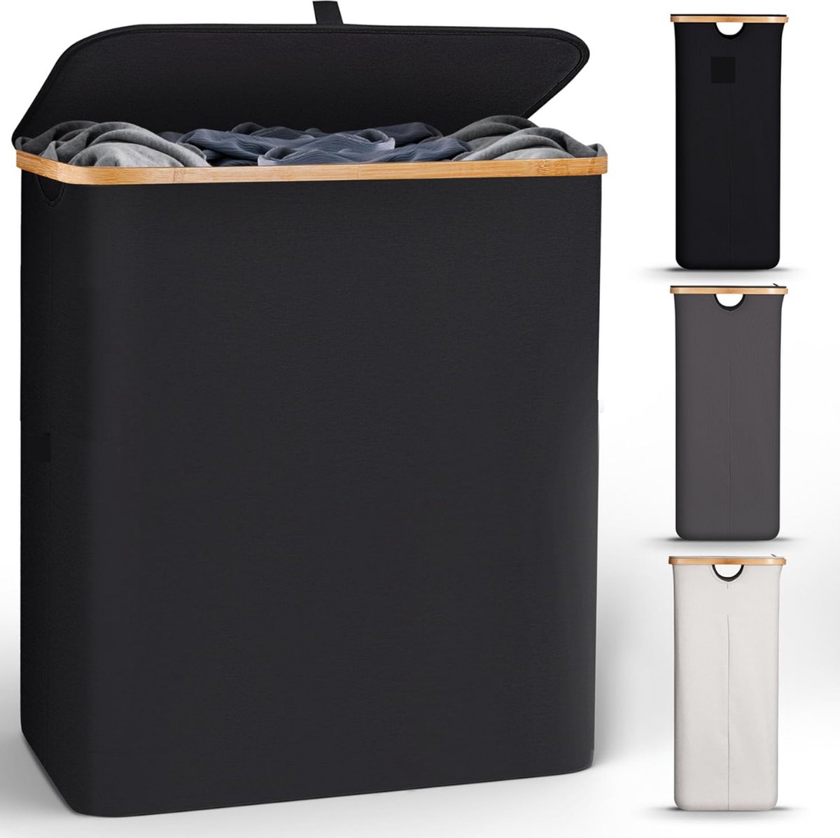 Goedkoopste Wasmand 2 Vakken - Laundry Bag