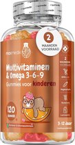 maxmedix Multivitamine Gummies voor kinderen - 17 belangrijke vitamines, mineralen en omega's - 120 gummies voor 2 maanden - Natuurlijke framboos en sinaasappelsmaak