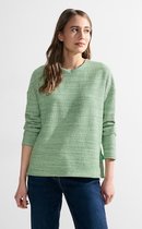 CECIL Boucle Shirt Dames T-shirt - celery groen - Maat L