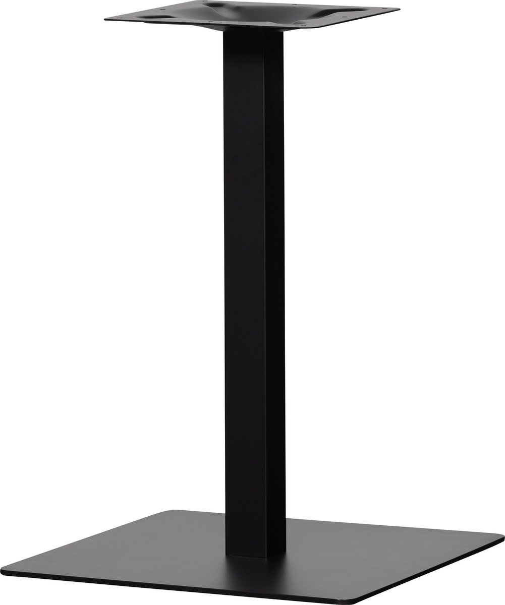 WOOOD Bistro Vierkante Buisvoet - Metaal - Zwart - 72x50x50 Matzwart