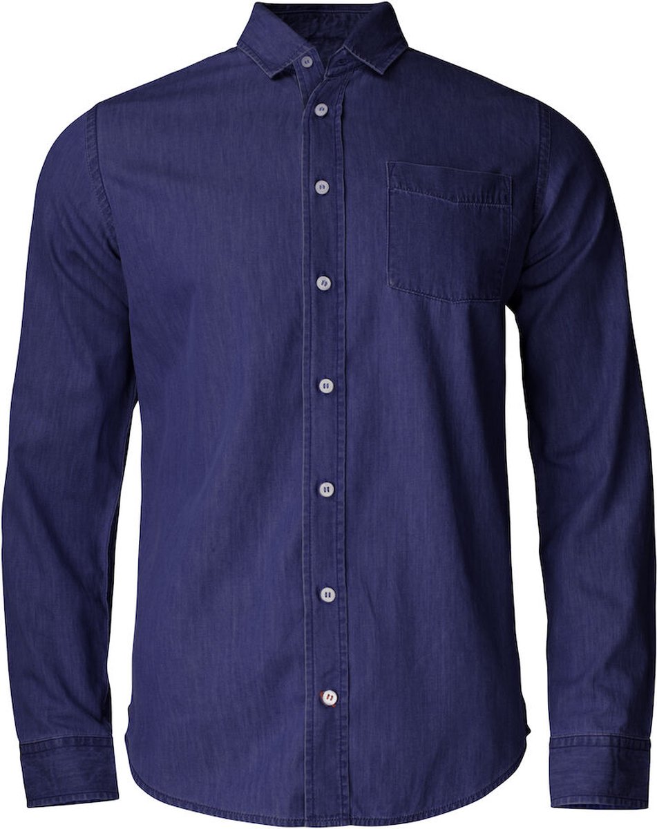 Cutter & Buck Ellensburg Denim Shirt Heren 352404 - Donker Indigo - XL