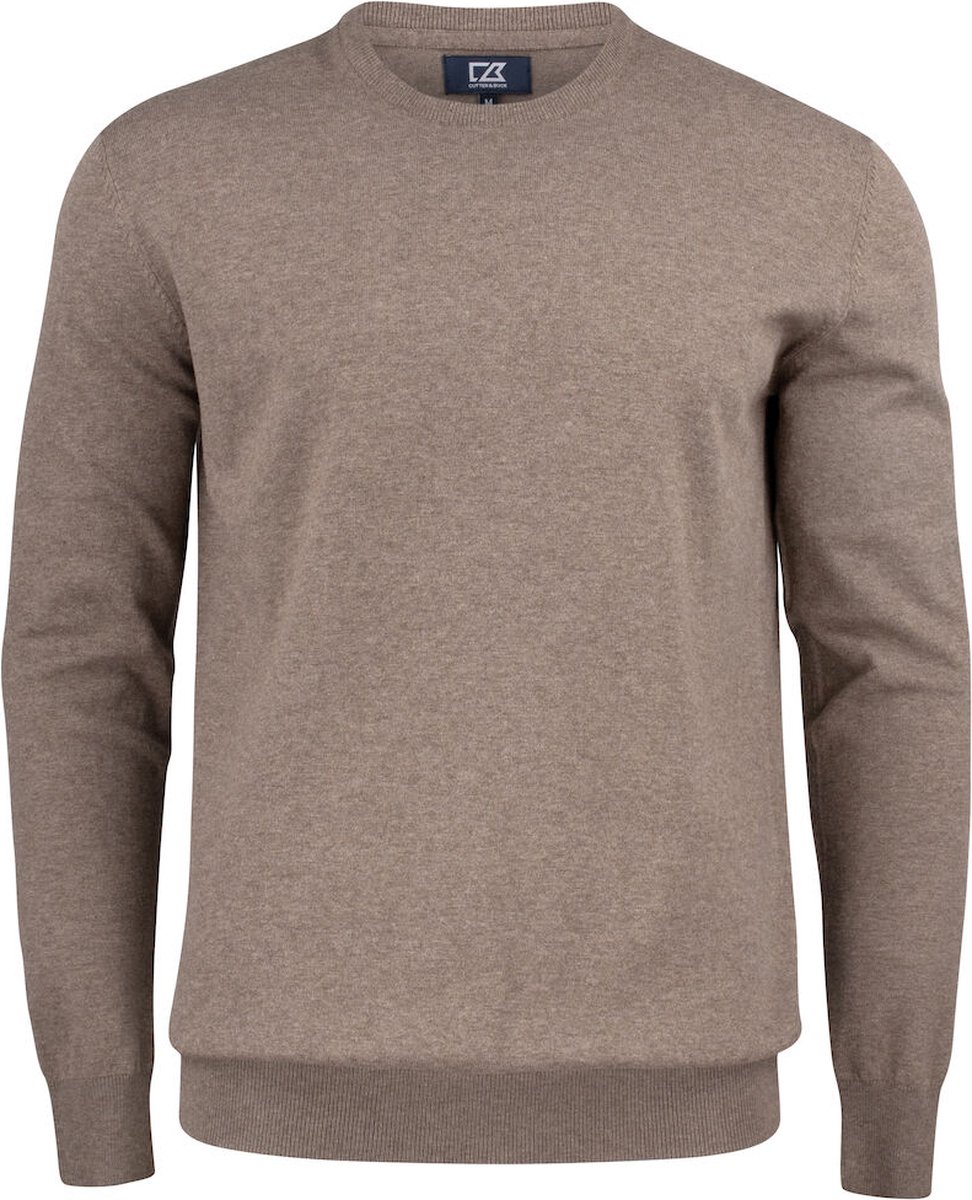 Cutter & Buck Oakville Crewneck Heren 355416 - Nougat Mélange - L