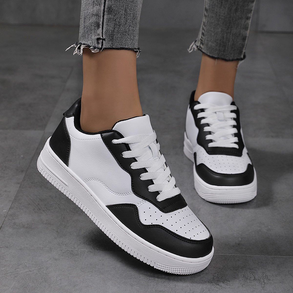 Sneakers dames Wit Zwart Maat-39