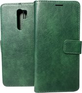 Portemonnee Book Case Hoesje Geschikt voor: Xiaomi Redmi 9 - Groen