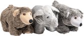 Jack and Vanilla - Jack And Vanilla - Speelgoed - Velveties Beer-grizzly-olifant - Assorti - 23cm 49/0660 - 1pce