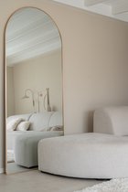 Nordic Style® Boogspiegel 210x90cm | Zacht Goud | Scandinavische Spiegels | Halfrond | Pas spiegel | Staande spiegel | Kleedkamer spiegel