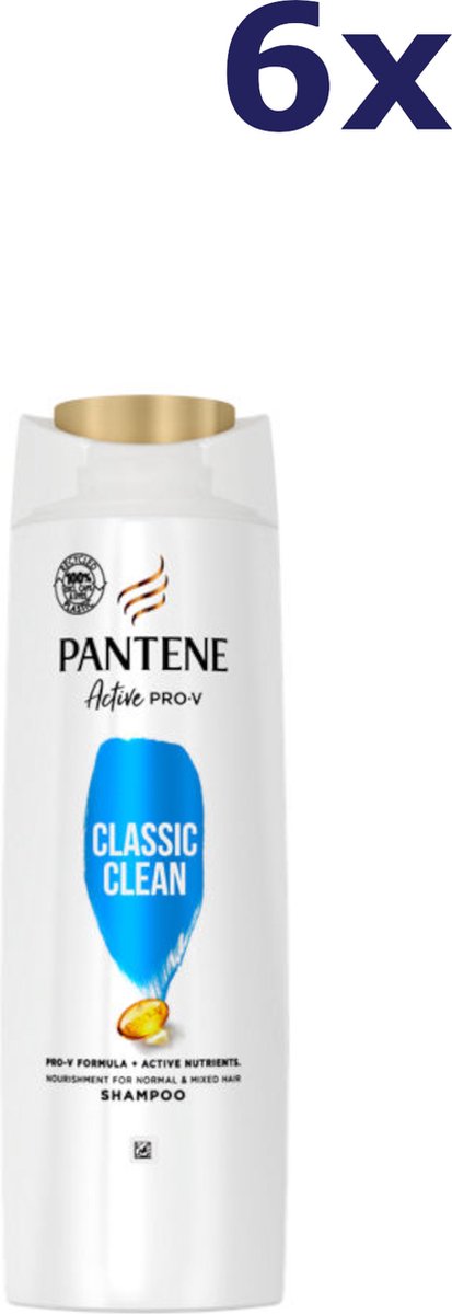 6x Pantene Shampoo Classic Clean 400 ml