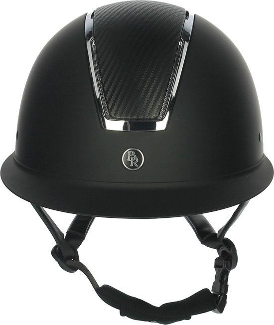 Casque d'équitation BR Omega peint - Zwart/ Chrome - Taille 55-57