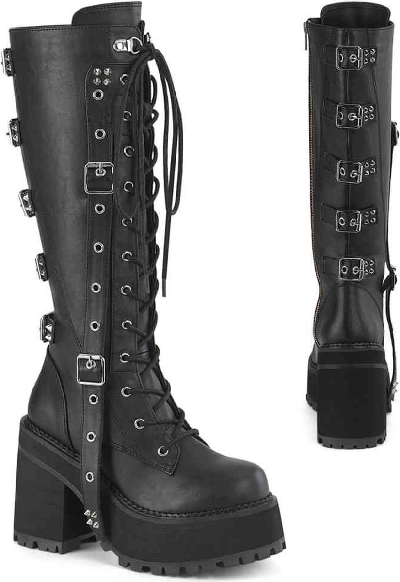 DemoniaCult - ASSAULT-218 Plateau Laarzen - US 11 - 41 Shoes - Zwart