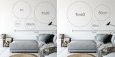 Label2X - Muurcirkel vogeltje - Ø 120 cm - Forex - Multicolor - Wandcirkel - Rond Schilderij - Muurdecoratie Cirkel - Wandecoratie rond - Decoratie voor woonkamer of slaapkamer