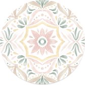 Label2X - Muurcirkel summer floral - Ø 80 cm - Forex - Multicolor - Wandcirkel - Rond Schilderij - Muurdecoratie Cirkel - Wandecoratie rond - Decoratie voor woonkamer of slaapkamer